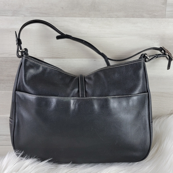 Coach Leatherware Black Leather Handbag #7778 Vintage 94 - Picture 9 of 16